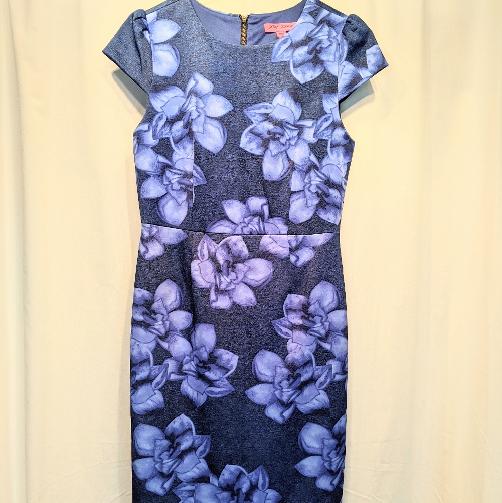 Betsey Johnson Dress floral blue purple